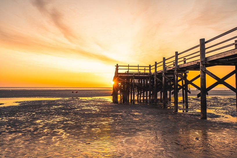 Coucher de soleil à Sankt Peter-Ording par Catrin Grabowski