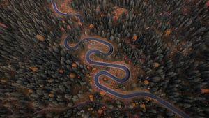 Snake Road Dolomieten Italië | Winding Road in Autumn Colors