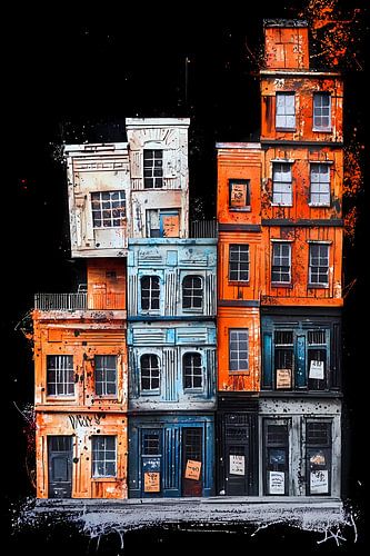 Stedelijk gebouw, graffitistijl