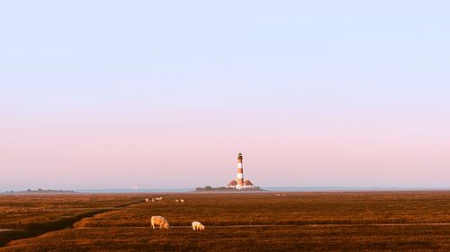 Wahrzeichen Eiderstedts, der Leuchtturm Westerheversand