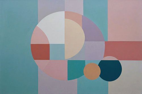 Abstracte harmonie van geometrie en kleur