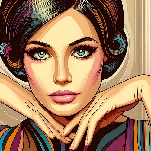 retro female portrait