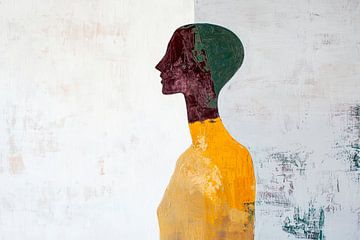 Colours of silence - shadow profile by Poster Art Shop