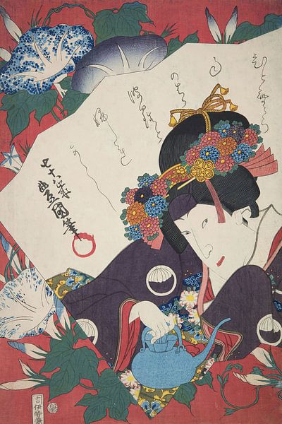 Azuma Nishiki-e (colour woodcut) by Peter Balan