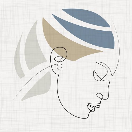 Dessin gracieux du visage féminin