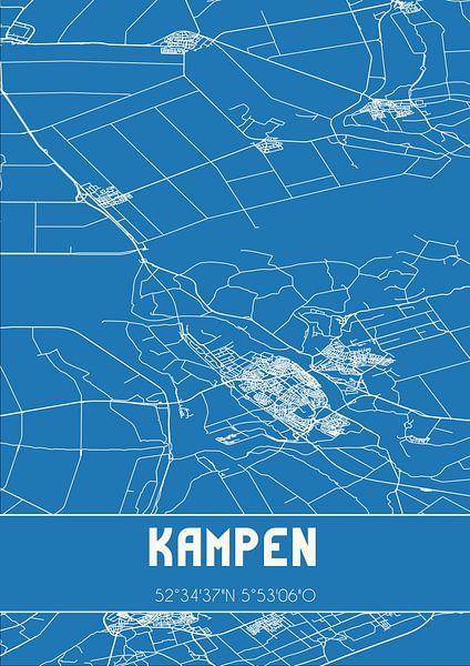 Blueprint | Map | Kampen (Overijssel) by Prints of Place