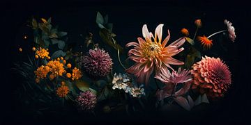 Modernes botanisches Blumenarrangement