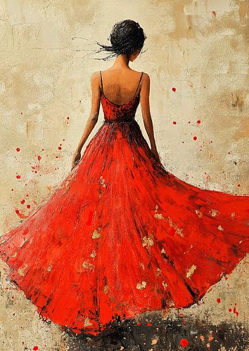 Robe rouge pour femme