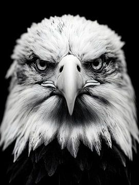 Eagle - Majestic view in black and white