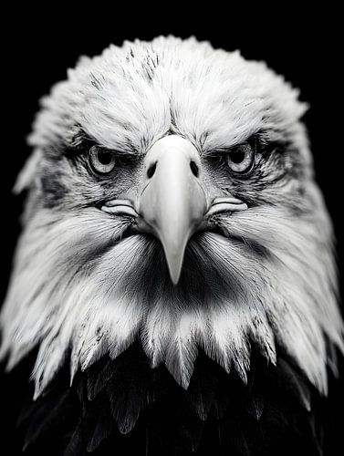 Eagle - Majestic view in black and white