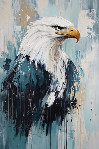Expressief schilderij van een adelaar