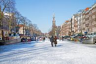 Besneeuwd Amsterdam in de winter in Nederland  van Eye on You thumbnail