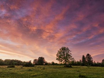 Evening sky over the Hochberg by Max Schiefele
