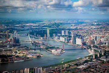 Toute la beauté de la Meuse (WIllemsbrug et Erasmusbrug) sur Rutger Haspers