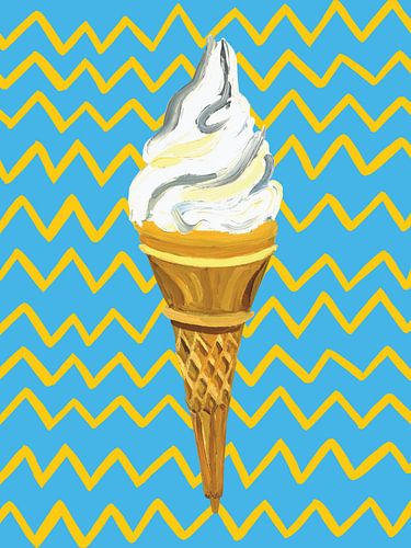 Crème glacée bleue