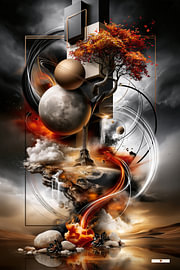 surrealistisch droomlandschap / surreal dreamscape van Gelissen Artworks