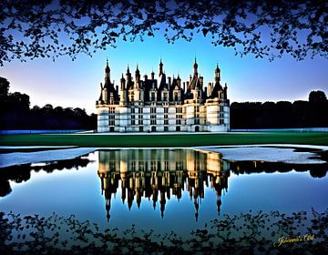 Kasteel droomlandschap - Château de Chambord, Frankrijk 2 van Johannas Art Creations