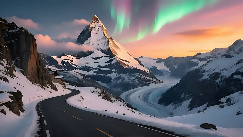 Abendstimmung auf dem Alpenpass von Jean Pierre