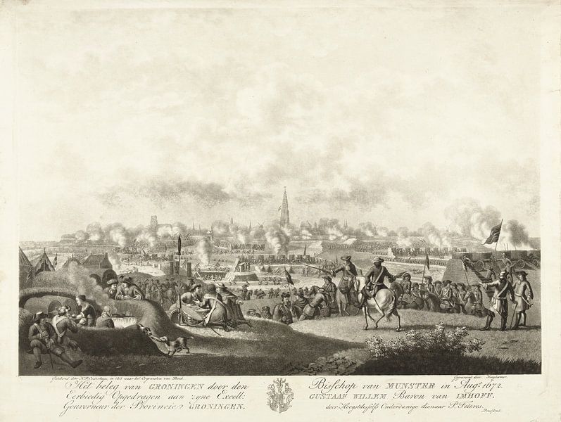 Willem Hendrik Hoogkamer, Belagerung von Groningen, 1672 von Atelier Liesjes