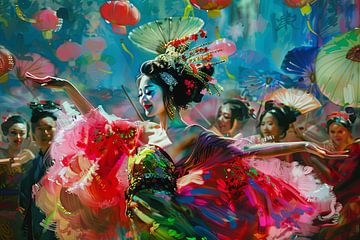 Japanese Geisha dance by Egon Zitter