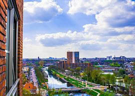 Havenbeeld: Skyline van Tilburg gezien vanuit grote hoogte 