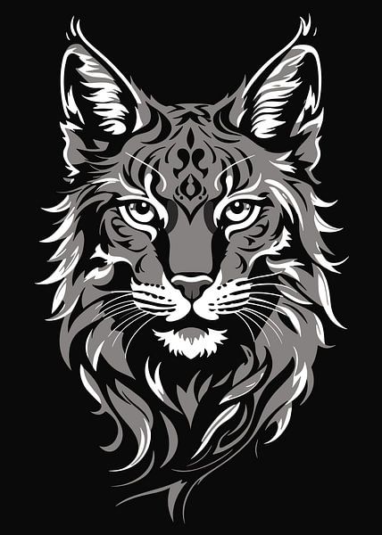 Luchs Monochrom von MIROKKU
