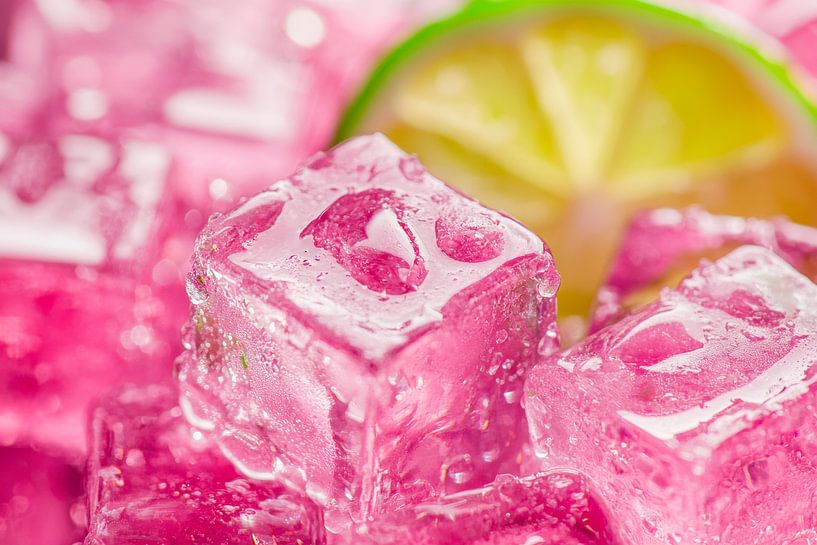 Ice cubes with lime - Refreshingly colourful by Poster Art Shop