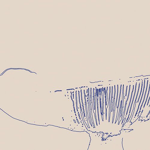 Kinoko - Paddenstoel Lijn Print van Buro JEB ~ Studio NotARTificial