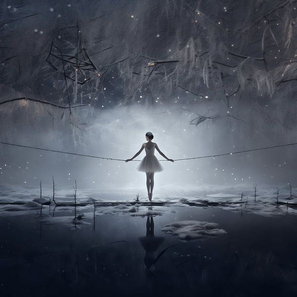 Dancing in the Icy Winter Night. by Karina Brouwer
