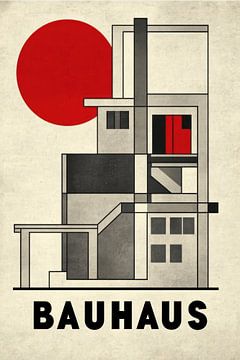 Bauhaus huis design poster van Franka Poulain
