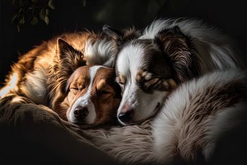 Schattige Slapende Honden, prachtige belichting & kleurstelling van Surreal Media
