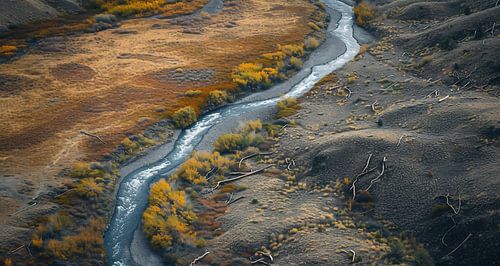 Autumn by the Icelandic river