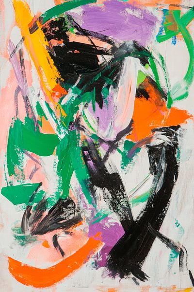 Abstracte kleurdynamiek - Kunterbunt van Poster Art Shop
