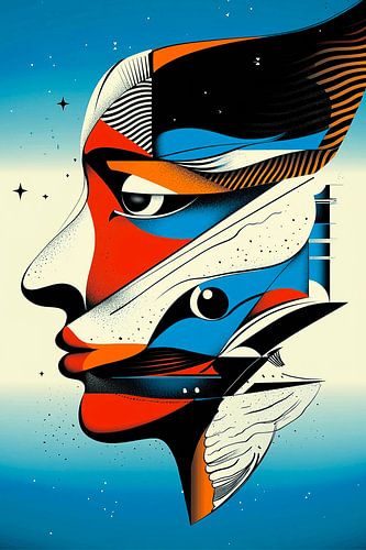 The Abstract Face in Colours and Shapes