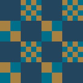 Échiquier rétro Fantaisie Abstraction sur Mad Dog Art