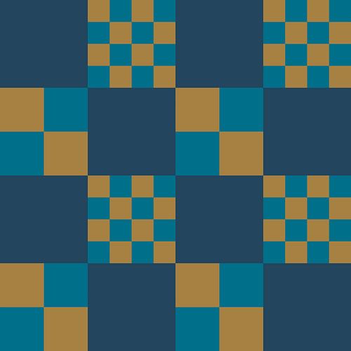 Retro Schaakbord Fantasie Abstractie