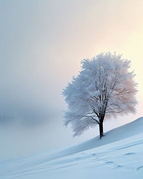 Landschap in de winter van fernlichtsicht
