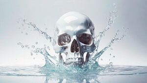 Totenkopf Schädel mit Wasser
