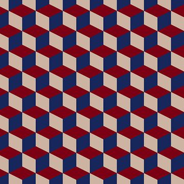 Modern abstract geometrisch patroon in retrostijl nr. 2 van Dina Dankers