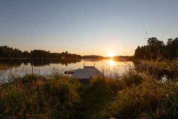 Lake near Sidensjö by Cynthia van Deudekom