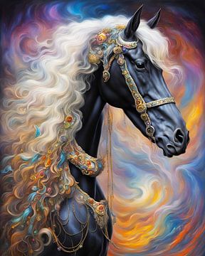 Arabian/horse, a fantasy Arabian racehorse-1 by Carina Dumais