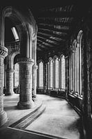 Kerk in zwart wit