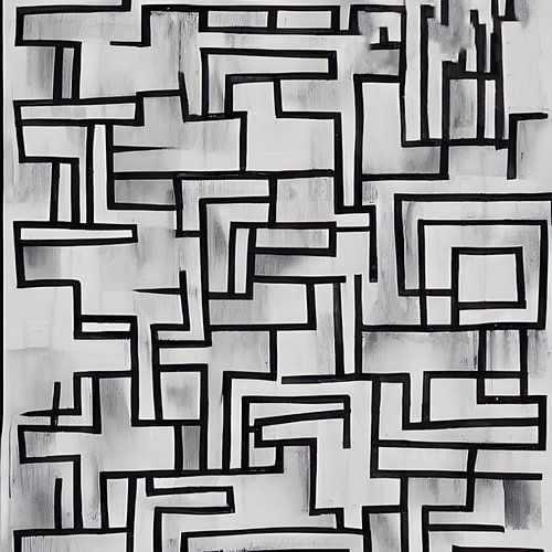 Maze black white gray
