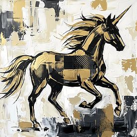 The Golden Unicorn Sets Off by ButterflyPix