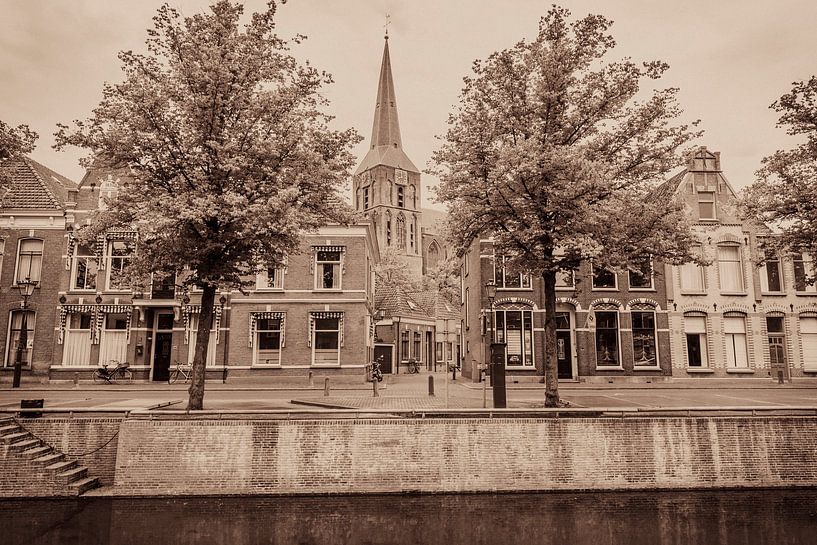 Hanze stad Kampen met een ouderwetse ansichtkaart look van Sjoerd van der Wal Fotografie