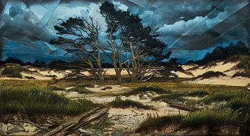 Storm in de duinen van Nick Wendt