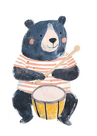 The Bear and His Drum by mathieu jeu