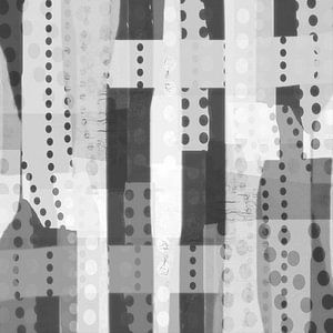Motif perforé noir blanc 1