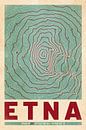 Mount Etna | Topographic Map (Retro) by ViaMapia thumbnail