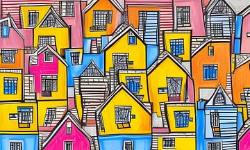 Stad in kleur II van Lily van Riemsdijk - Art Prints with Color
